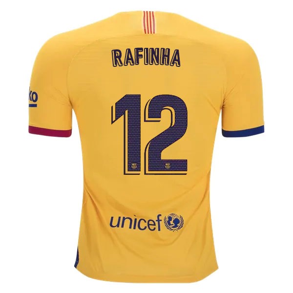 Camiseta Barcelona NO.12 Rafinha 2ª 2019-2020 Amarillo
